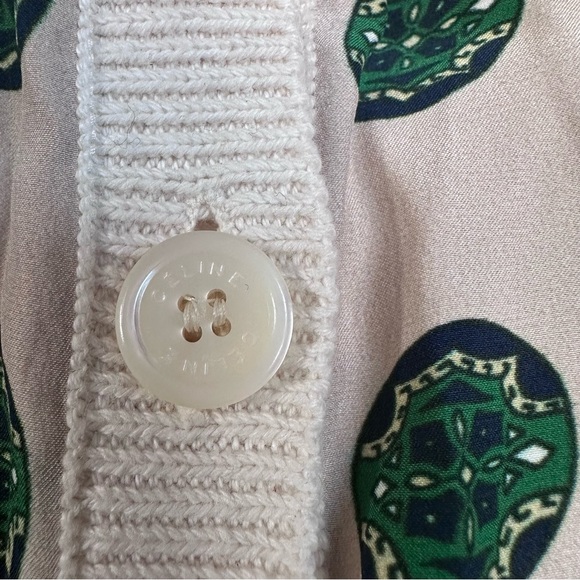 FWRD Renew Celine Silk Cardigan White - Picture 8 of 10